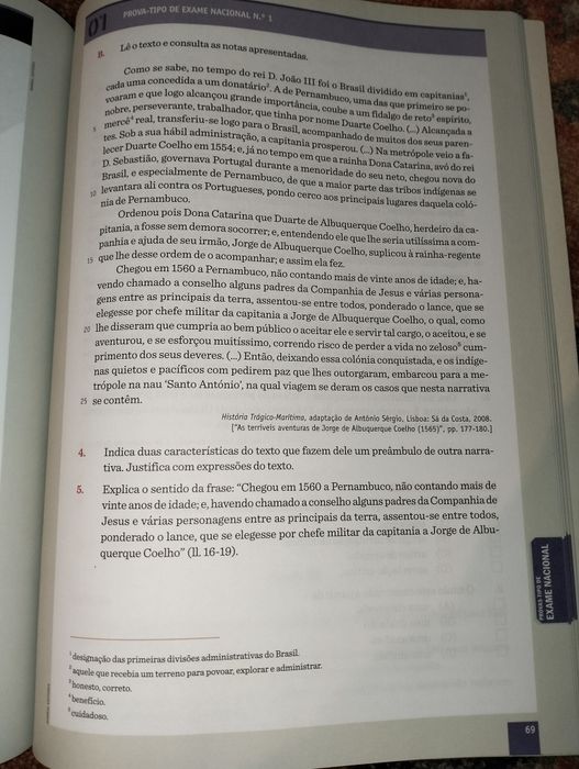 Livro de exercícios " Palavras 12" + Memorial do Convento 12° ano