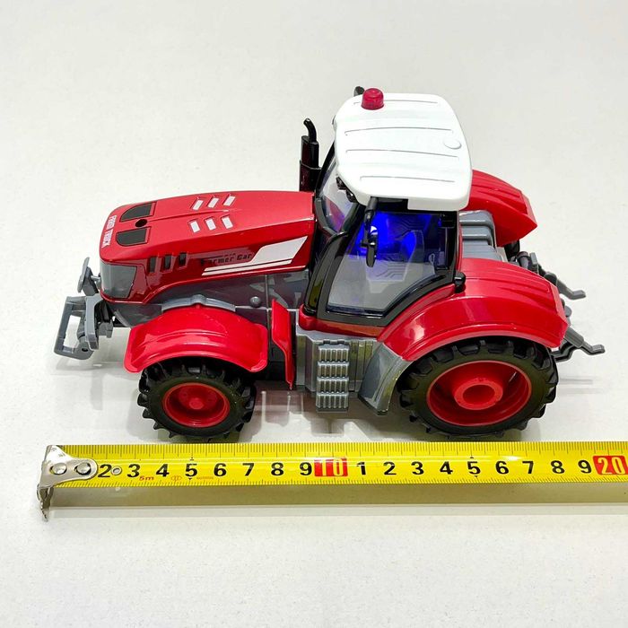 Трактор на радіокеруванні масштаб 1:24 підсвічування Червоний (HJ8011)