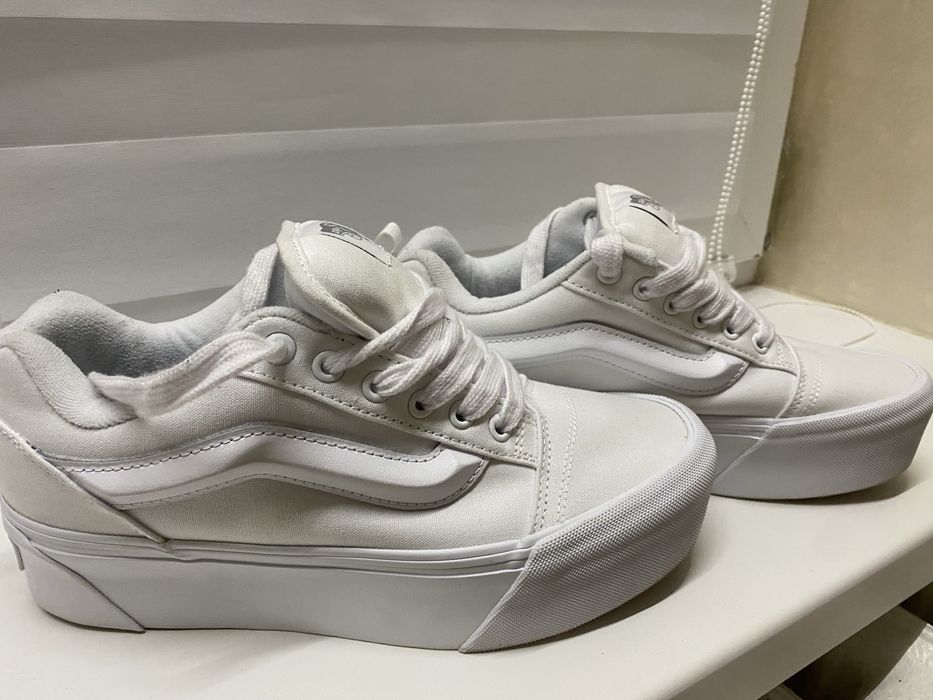 Vans knu Stack Білі на високій піддошві