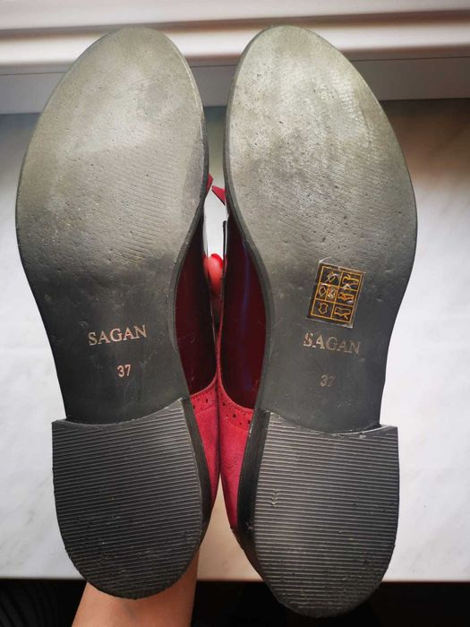 Półbuty bordowe Sagan roz. 37