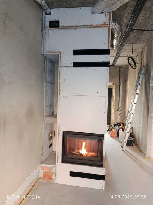 Монтаж каміна, топок, буржуйок, печі, дизайнерські каміни.