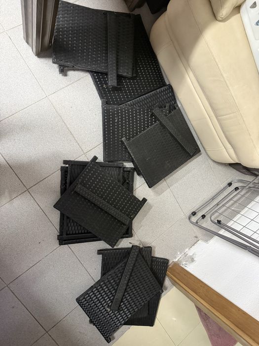 4 bancos ratan novos (sem parafusos)