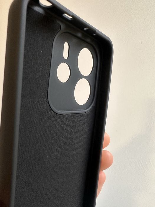 Etui Plecki Silikon czarne + SZKŁO hartowane do XIAOMI REDMI NOTE 14