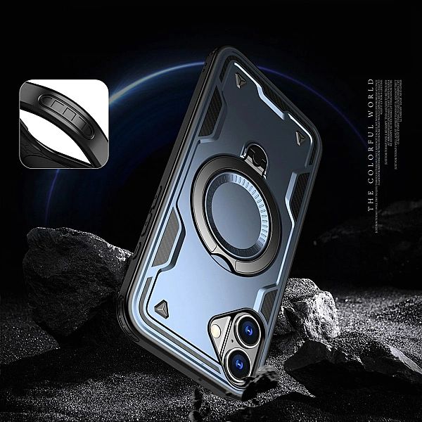 Etui Hybrid Armor Trendy z MagSafe na iPhone 16 Plus - niebieskie