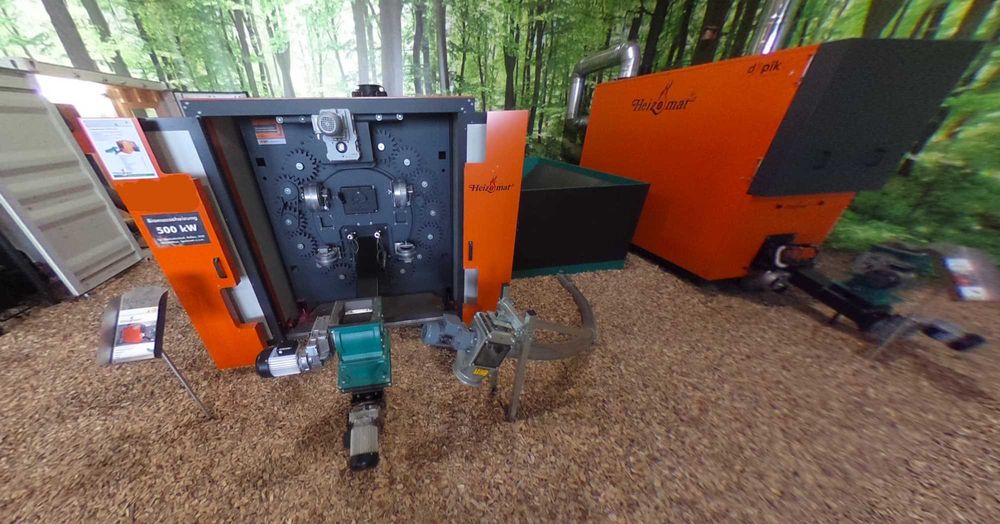 HEIZOMAT Piec na Trociny Zrębki Owies Pestka Wióra inne Biomasy 60 kw