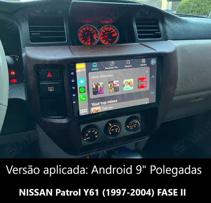 Rádio 2DIN 9" • NISSAN Patrol (1997 a 2010) • Android [4+32GB] Y61 GR