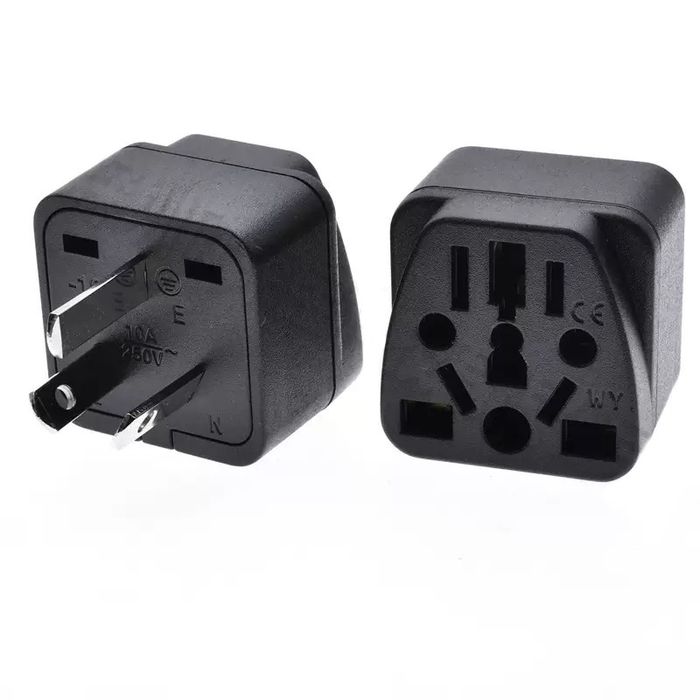 Перехідник адаптер з китайської розетки на європейську 250в 10А