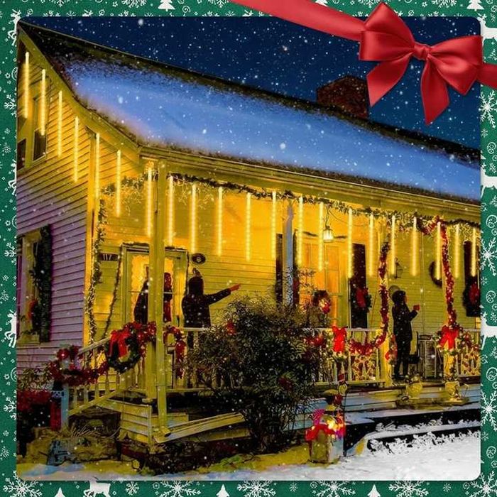 Kurtyna Meteory 50cm Lampki Ciepłe Padający 480 Led Ip44 Girlanda 6m