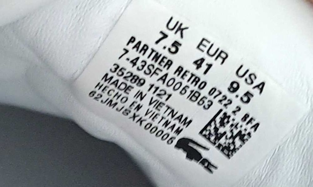 Lacoste Partner Retro 41 dł 25,5 cm