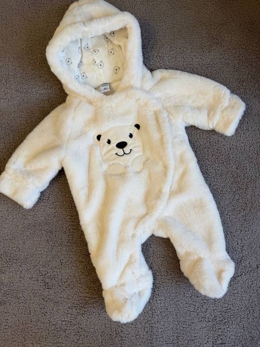 Комбінезон Dopo Dopo білий з ведмедиком, розмір 62 (2-4 міс)