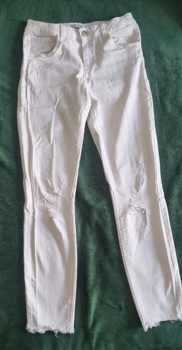 Jeansy rurki białe damskie/ młodzieżowe
