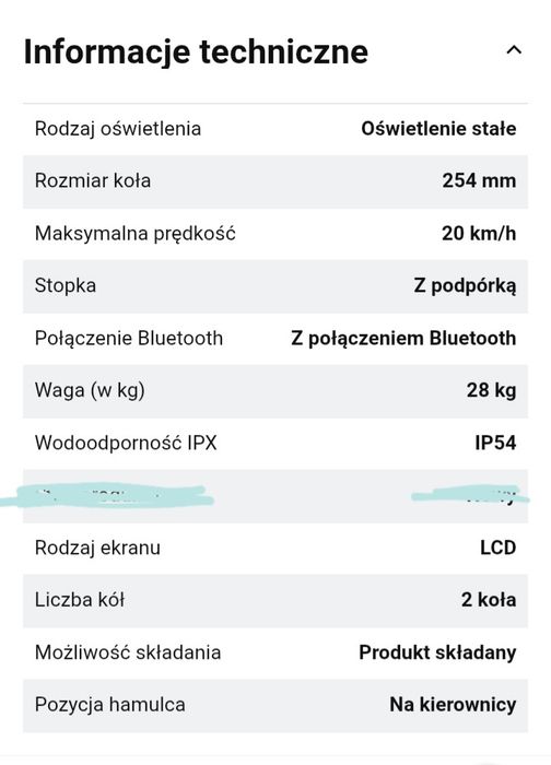 Hulajnoga elektryczna dla dorosłych 500W 20.8Ah 90-100km RCB-D7