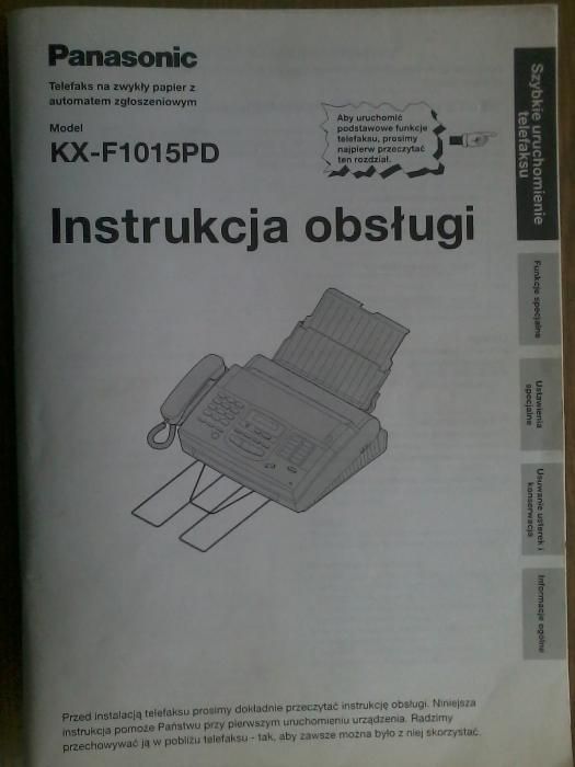 Fax na papier A4, Panasonic