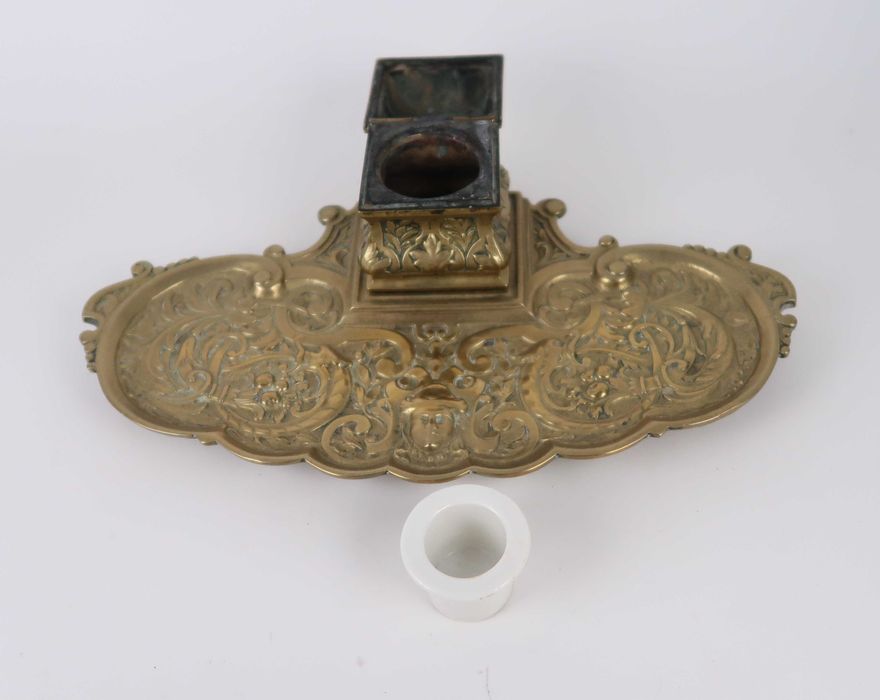 Tinteiro antigo Arte Nova com alma Vista Alegre