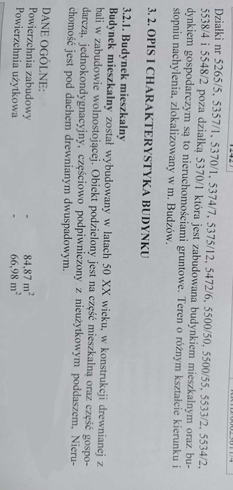 Sprzedam dom do remontu oraz kilka działek