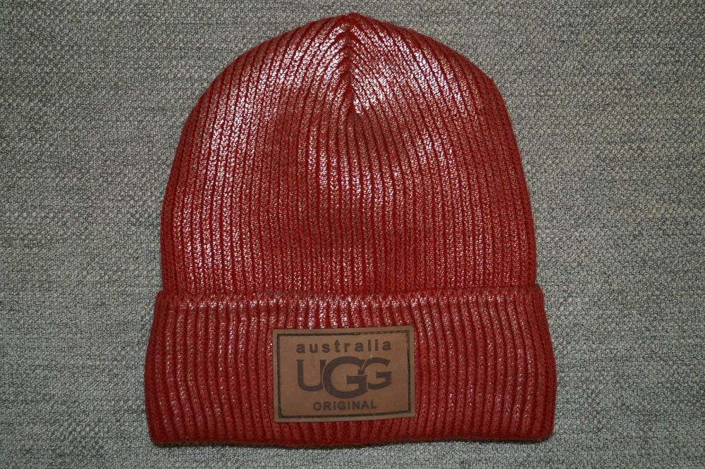 Шапка ugg тепла бордова