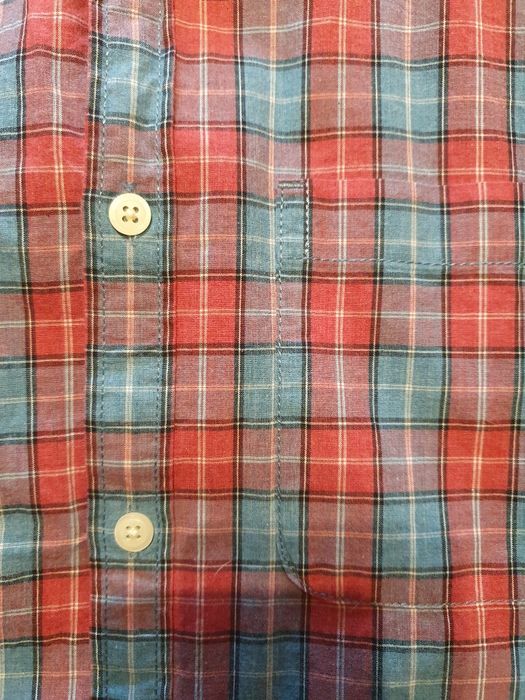 Camisa quadrados azul e vermelha