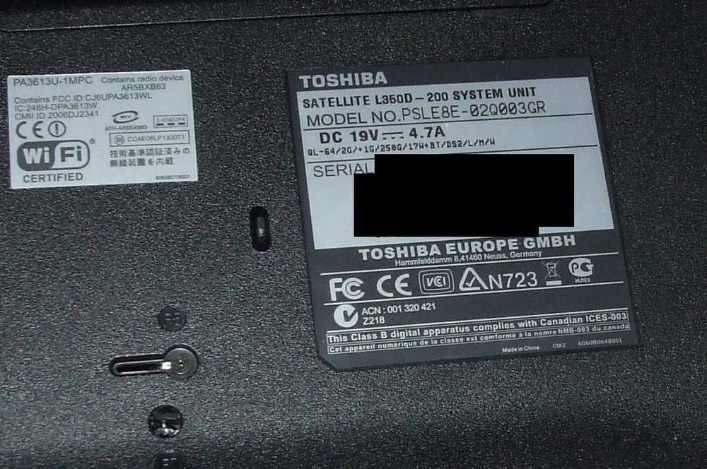 do naprawy toshiba laptop L350D-200 na części
