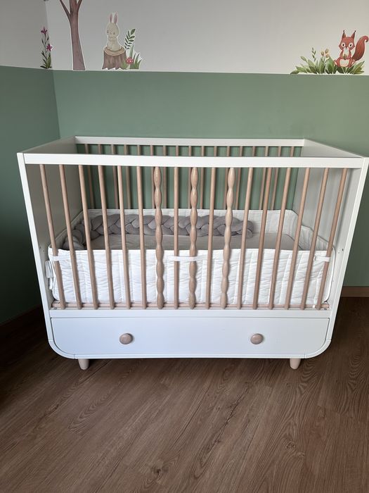 Berço branco ikea MYLLRA