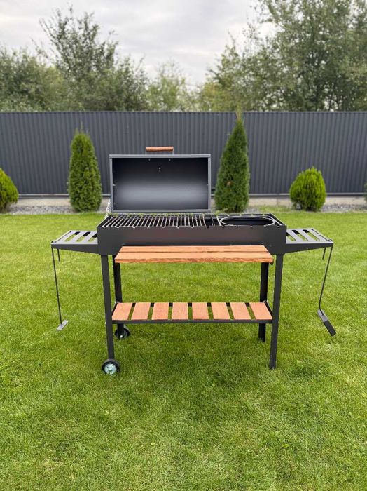 Мангал барбекю метал 5 мм з підставкою під казан