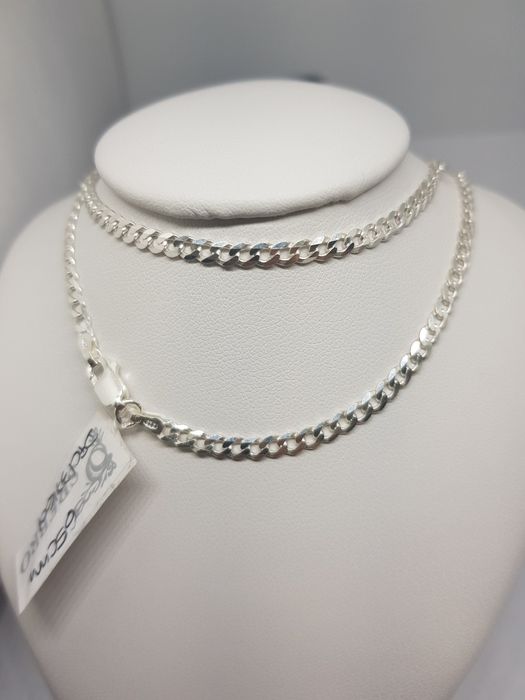 Srebrny łańcuszek splot pancerka srebro 925 długość 65cm