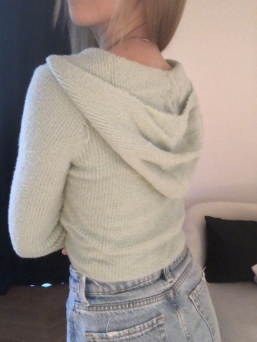 krótka bluza rozpinana urban outfitters sage green