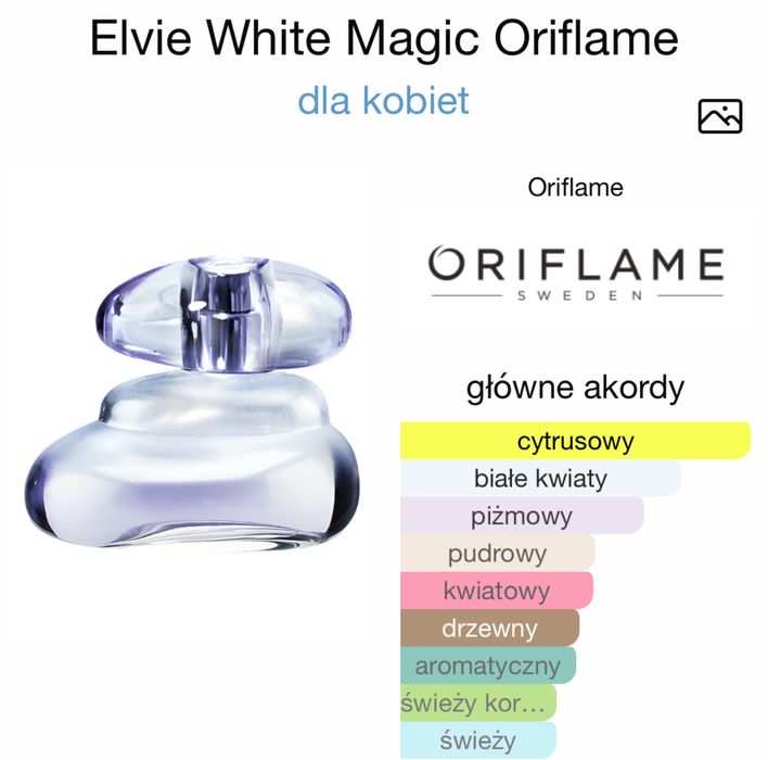 Unikat Perfumy Oriflame Elive White Magic
