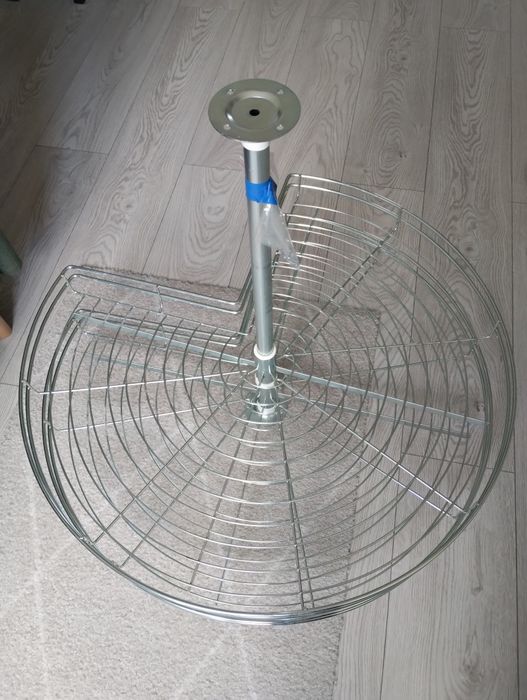 Karuzela półobrotowa 3/4 chrom, szafka narożna