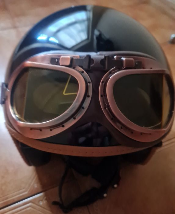 Óculos aviador Capacete Café Racer