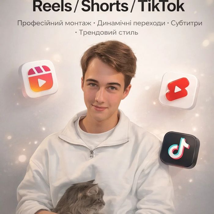 Відеомонтаж для соцмереж/Монтаж для соцсетей/ Монтажер