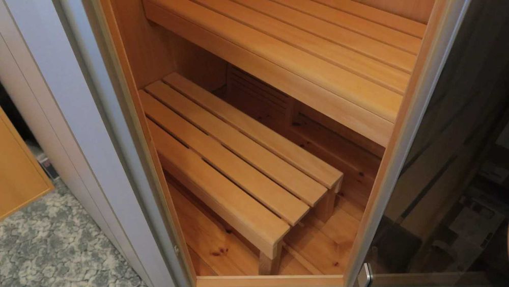 SAUNA sucha fińska biała 2w1 infrared narożna infra lecznicza Klafs