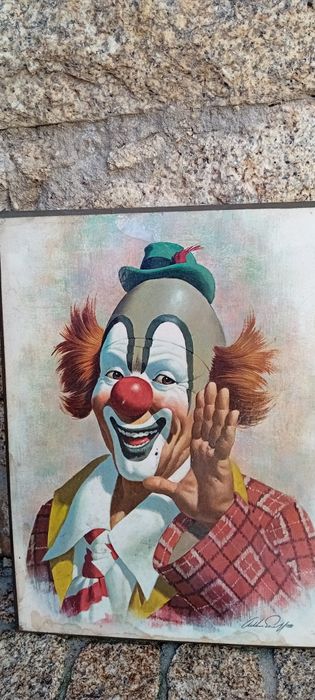 Quadro Palhaço  Arthur sarnoff 1979