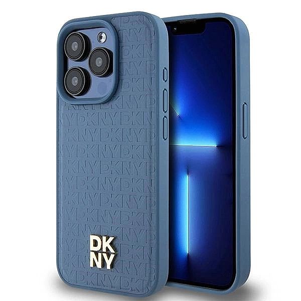 Etui DKNY Leather Monogram Pattern Metal Logo MagSafe na iPhone 15 Pro