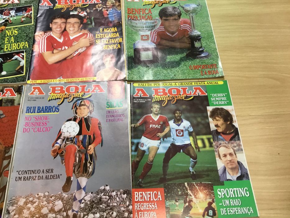 Lote de 6 revistas dos anos 80 A bola Mazazine e um jornal