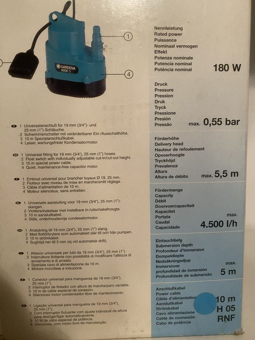 Pompa wodna zanurzeniowa Gardena 4000 S