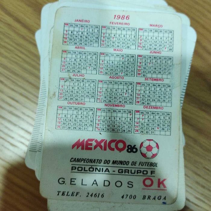 Calendários de Bolso (anos 70, 80 e 90, Etc..)