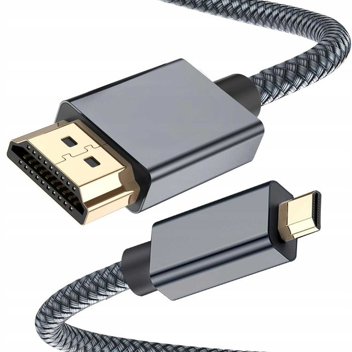 RUXELY kabel Micro HDMI do HDMI 2 m 4K 60Hz do kamer Nikon, Sony, Canon