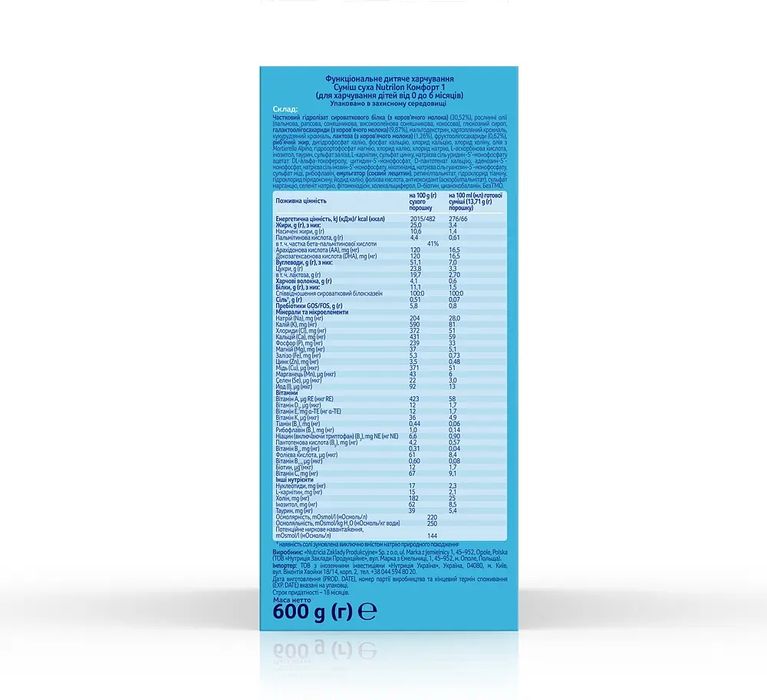 Продам дитячу суміш Nutrilon комфорт 1