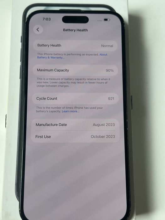 Iphone 15Plus 256GB - 90% baterii