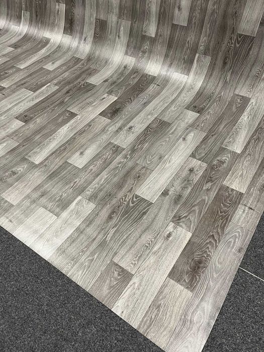 Wykładzina PCV Deska Panel Szaro-Beżowy Loft Fumed szerokość 4m