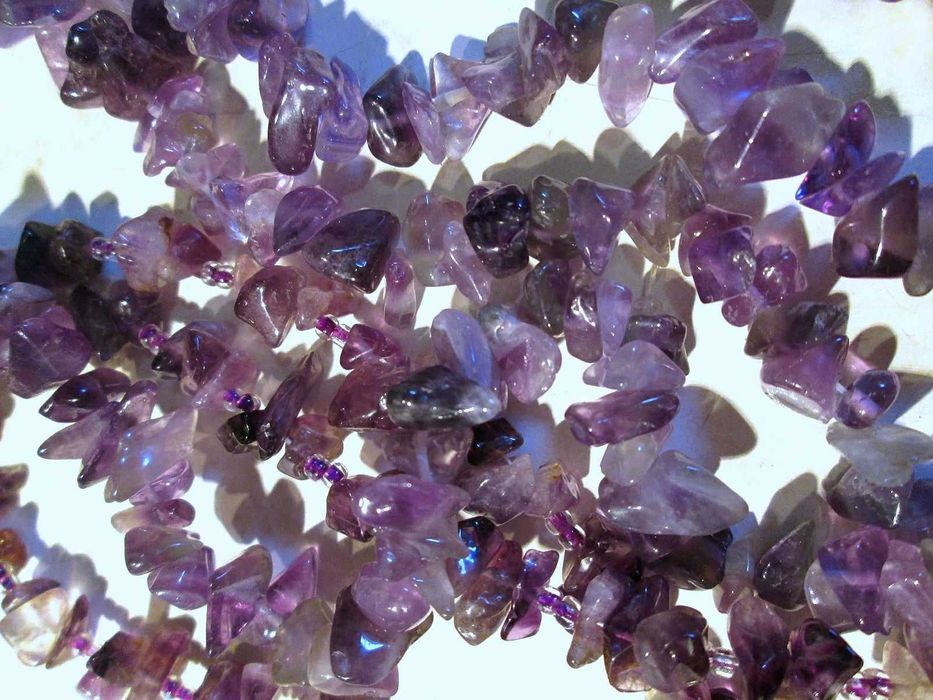 Намисто з крихти натурального аметисту