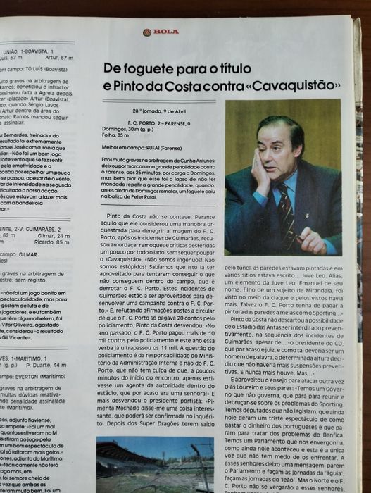 Antigo Livro 1994-95 A BOLA