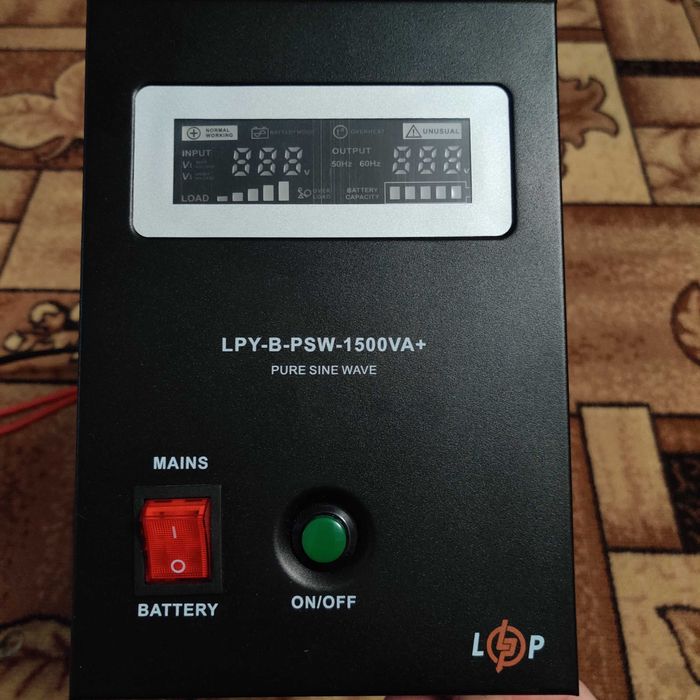 ДЖБ [ИБП] LogicPower LPY-B-PSW-1500VA+(1050W) (10A/15A)