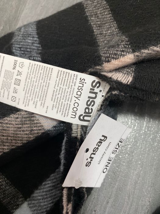 Мʼякий картатий шарф, в клітинку, новий, вовняний шарф цегляний