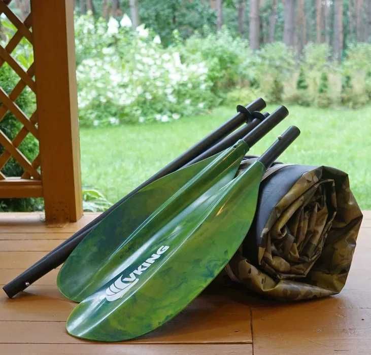 Wiosło packraft kajak składane czteroczęściowe karbon-szklane 220 cm