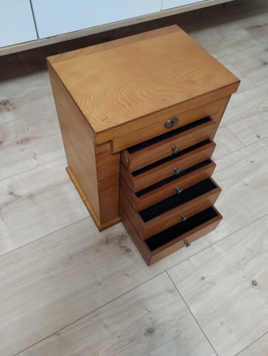 Szkatułka drewniana (fornir) duża