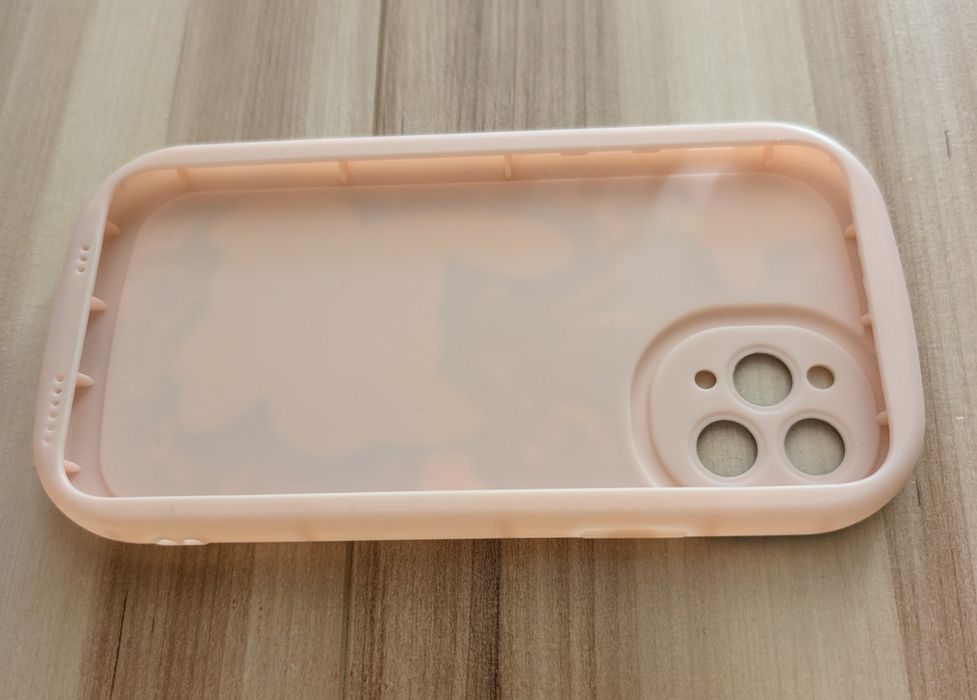 Etui case plecki iPhone 11 pro pudrowy róż i 2 czarne koty kotki