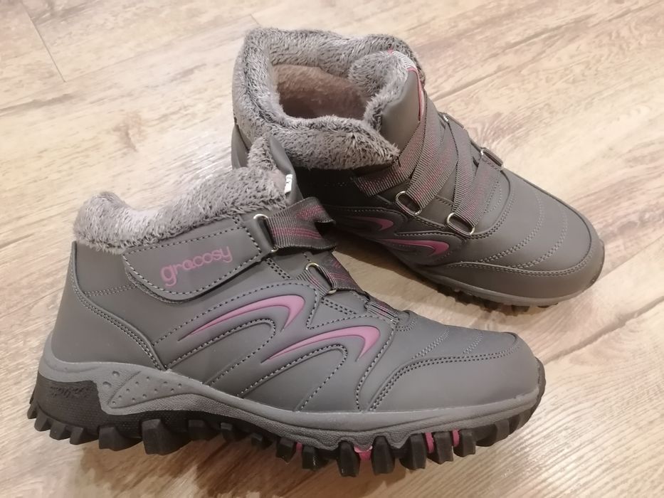 Gracosy buty damskie ocieplane trekkingowe 39