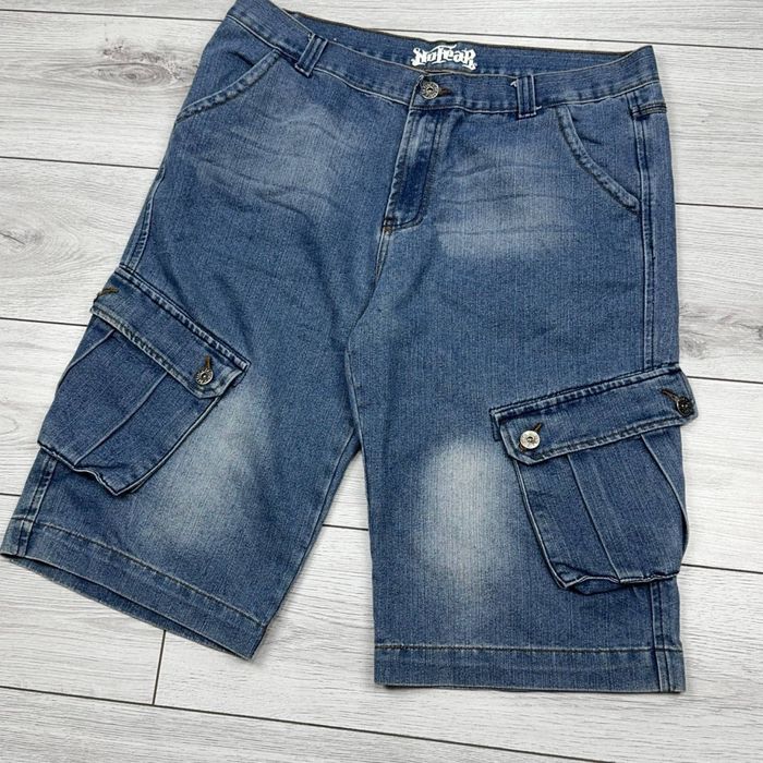 Шорти Vintage No Fear Cargo джинсы вінтаж карго но фир рэп baggy шорты
