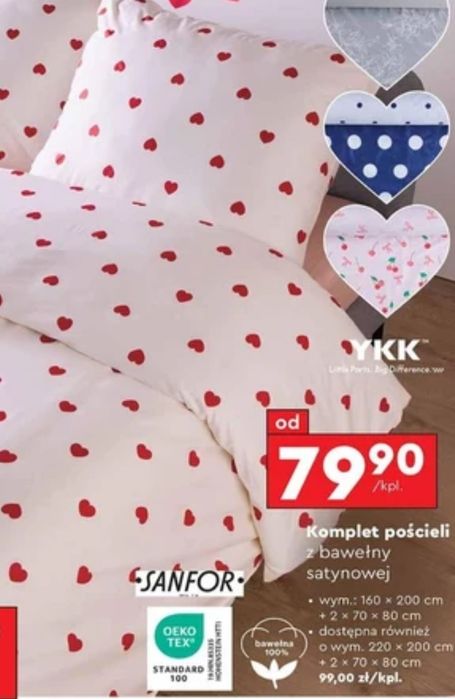 Pościel w serduszka 160 x 200